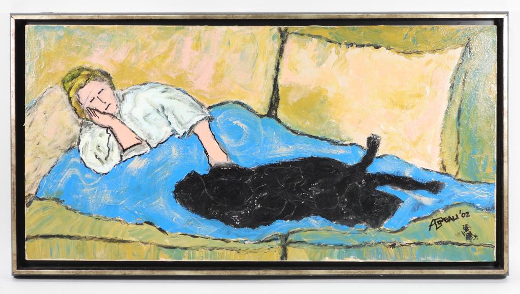 Bill Comeau Lounging Woman Painting (1 of 6)