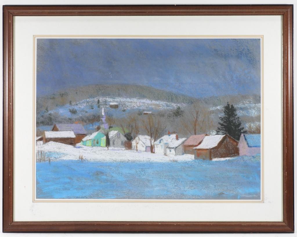 Larry Horowitz Winter Landscape Pastel Drawing (1 of 9)