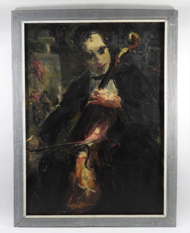 John E. Huszer Cello Player Portrait Painting (1 of 9)