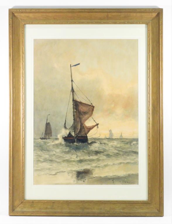 George Albert Thompson Maritime WC Painting (1 of 7)