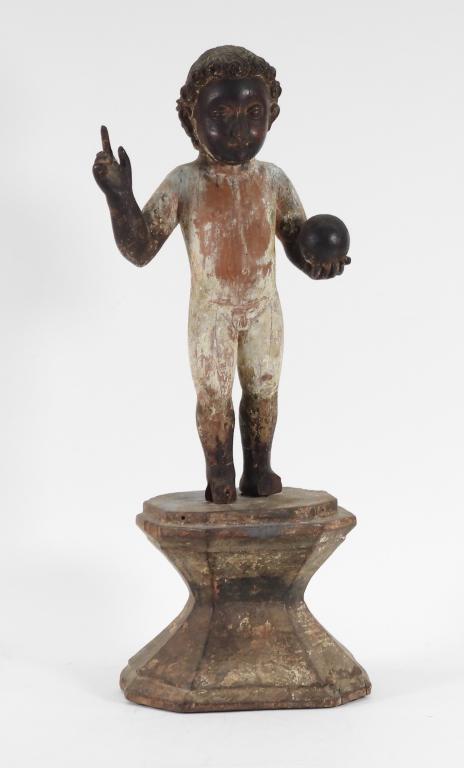 Mexican Santos Christ Child Carved Wood Sculpture (1 of 11)