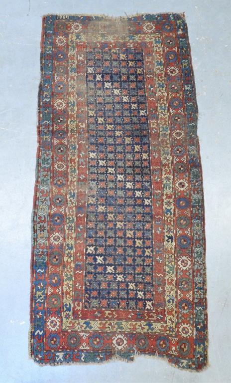 1884 Armenian Caucasian Kazak Runner (1 of 11)