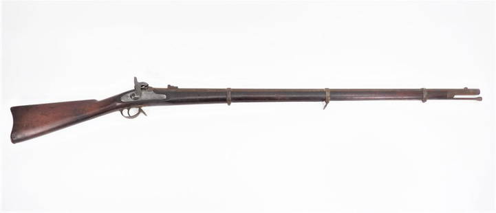 Colt Model 1861 Special Musket: United States C. 1864 .58 caliber, serial number 5646, walnut stock with a cartouche on the left side, steel fittings, lock marked "1864" and "U.S./COLT'S PT. F.A. MFG. CO./HARTFORD, CT.", dated