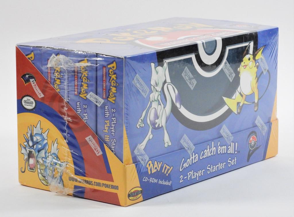 Pokemon Base Set 2 Two Player Starter Display MISP: United States,2000 2000 Wizards of the Coast Pokemon Base Set 2 Two Player Starter Set Display Box, factory sealed with tight WOTC branded cellophane wrap, minor wear from storage to edges and corners
