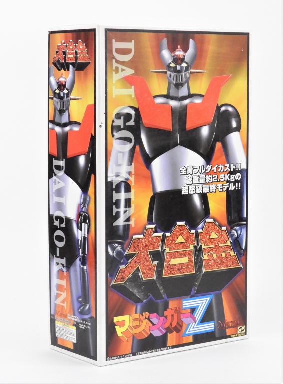 2000 Marmit Dai Gokin Chogokin Mazinger Z Diecast: Japan,2000 2000 Marmit Dai Gokin Mazinger Z diecast robot, Box C7.5+ with moderate shelf wear and areas of staining, overall displays well, Toy C7.5+ appearing to have been always well cared for and d