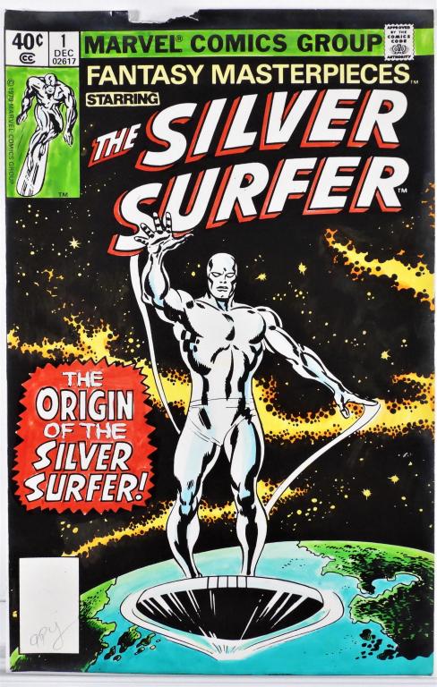 Marvel Fantasy Masterpieces #v2 #1 Cover Guide Art: United States,1979 Original cover color guide to Marvel Comics Fantasy Masterpieces volume 2 issue 1 from December, 1979. Stat paper page of cover artwork by John Buscema and Joe Sinnott hand-colored
