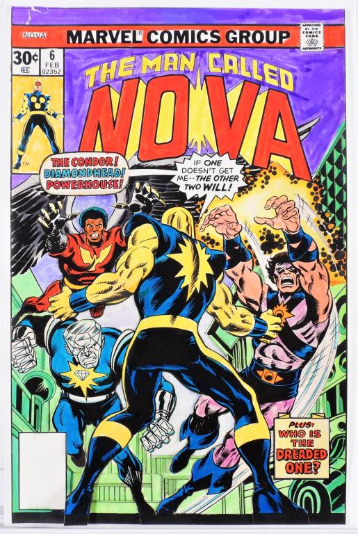 Marvel Comics Nova #6 Cover Color Guide Art (1 of 4)