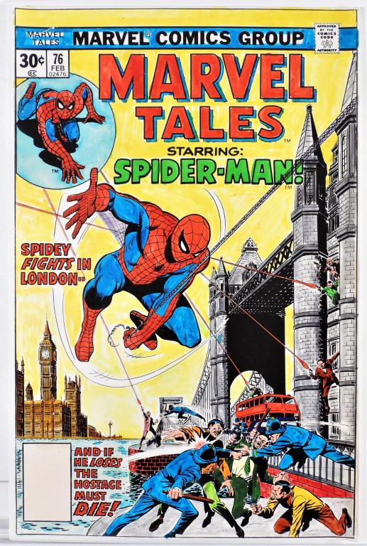 Marvel Comics Marvel Tales #76 Cover Color Guide (1 of 3)