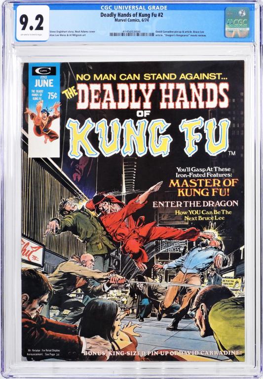 Marvel Comics Deadly Hands of Kung Fu #2 CGC 9.2 (1 of 2)