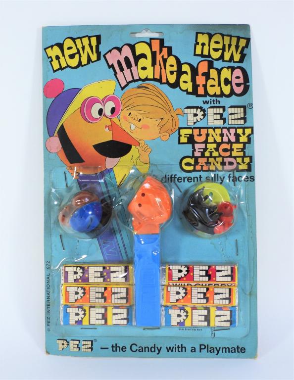 Rare 1972 Make A Face PEZ Dispenser Factory Sealed (1 of 9)