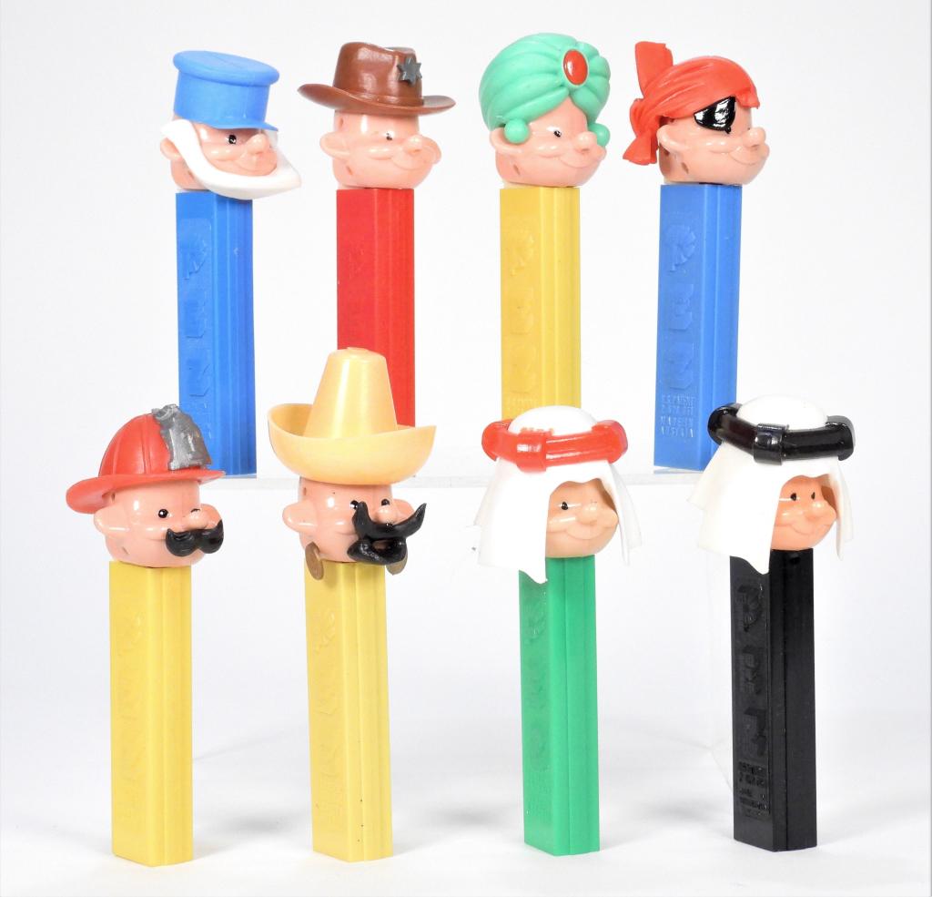 2 Pez Pal 1965 & 70 No Feet Dispensers