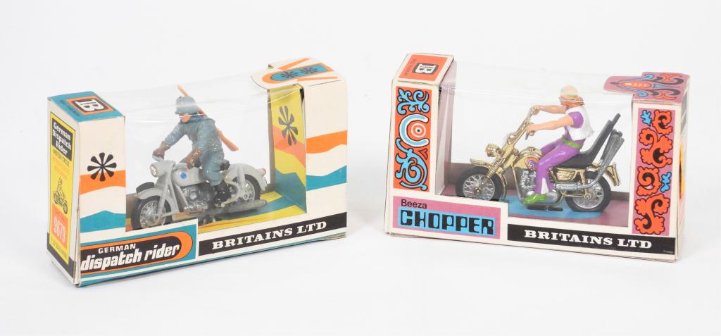 2 Britains German Rider Beeza Chopper MISB Diecast (1 of 7)