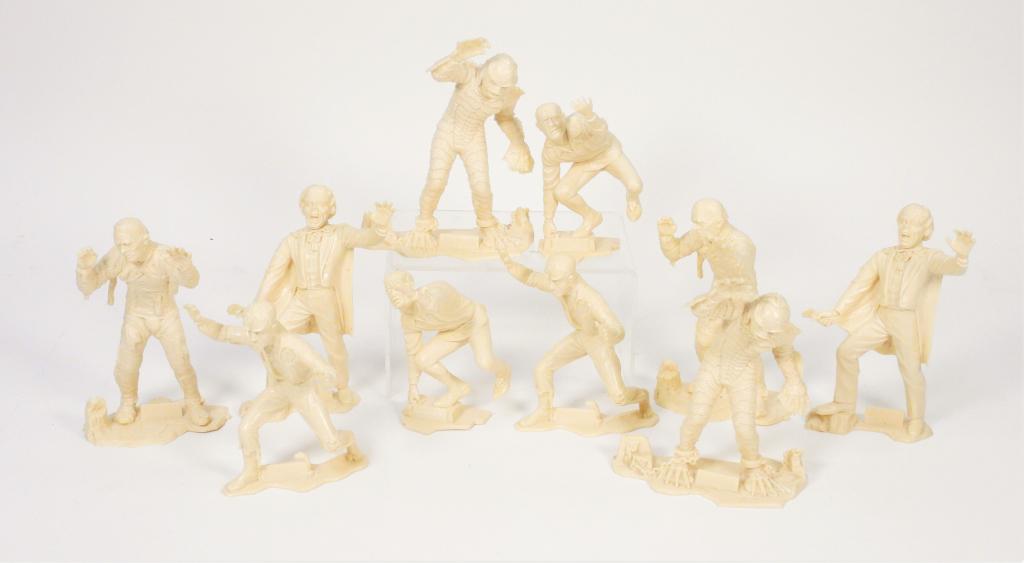 10PC 1963 Marx Universal Monsters White Figures (1 of 12)
