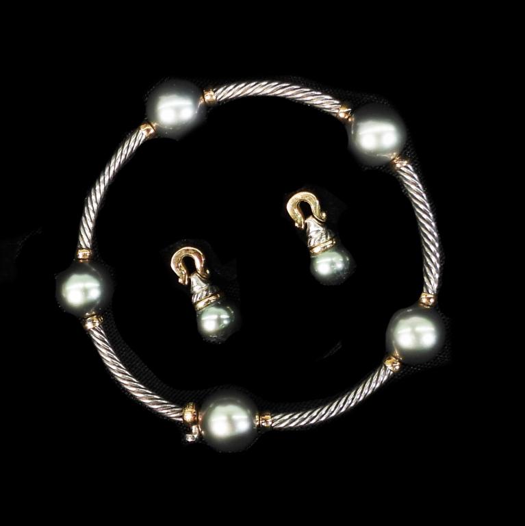 2PC David Yurman Earring & Bracelet Set (1 of 9)