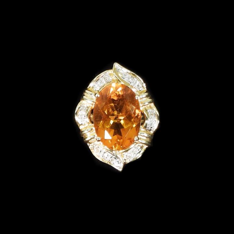 14K Gold Citrine & Diamond Ring (1 of 11)