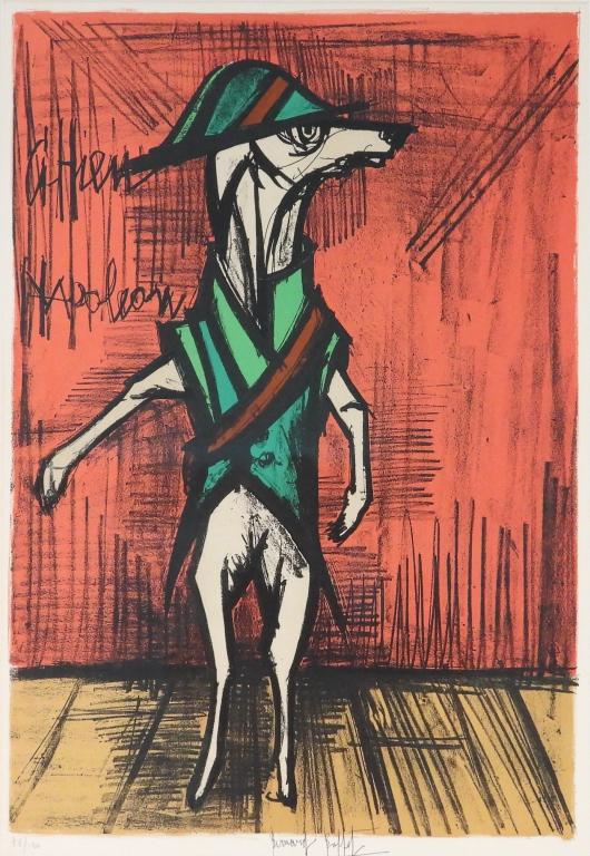 Bernard Buffet Chien Napoleon Lithograph (1 of 7)