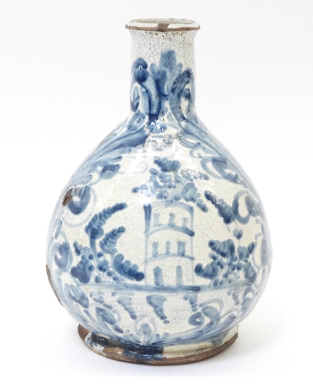 17-18th C. Delft Botanical Faience Pottery Vase (1 of 10)