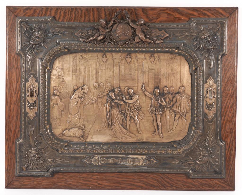 Elkington Shakespearean Play Bronze Relief Plaque (1 of 11)
