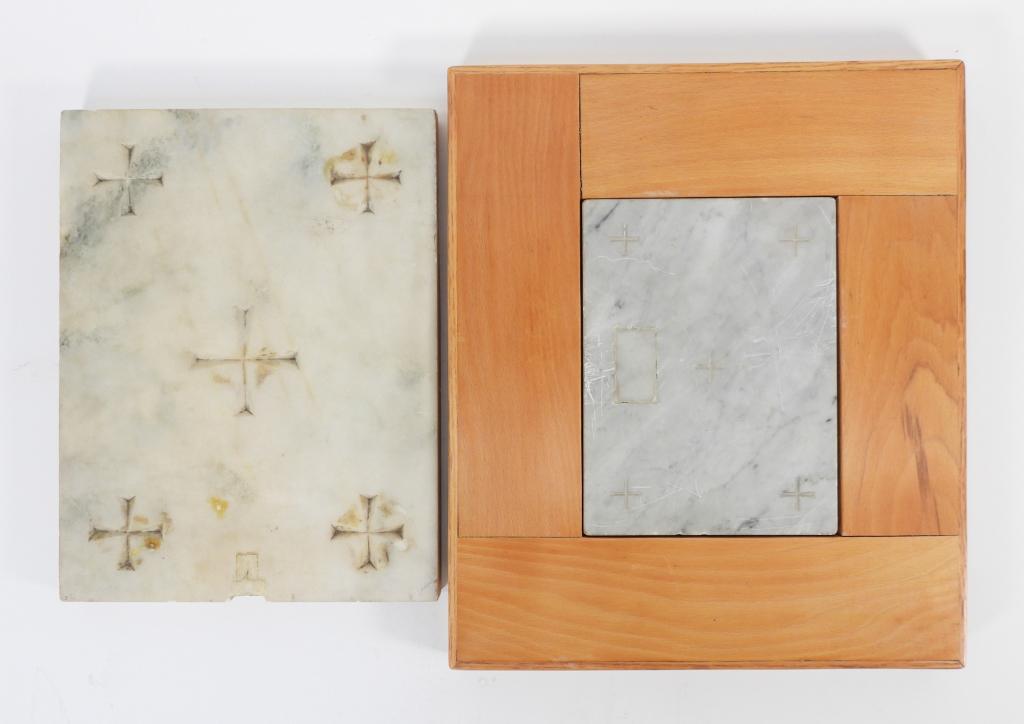 PR Religious Carved Marble Altar Plates (1 of 7)