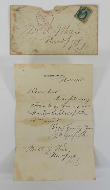 Signed James A. Garfield Letter (1 of 5)