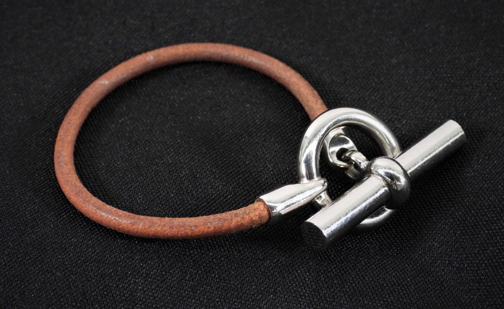 Hermes Leather Chord Bracelet (1 of 7)
