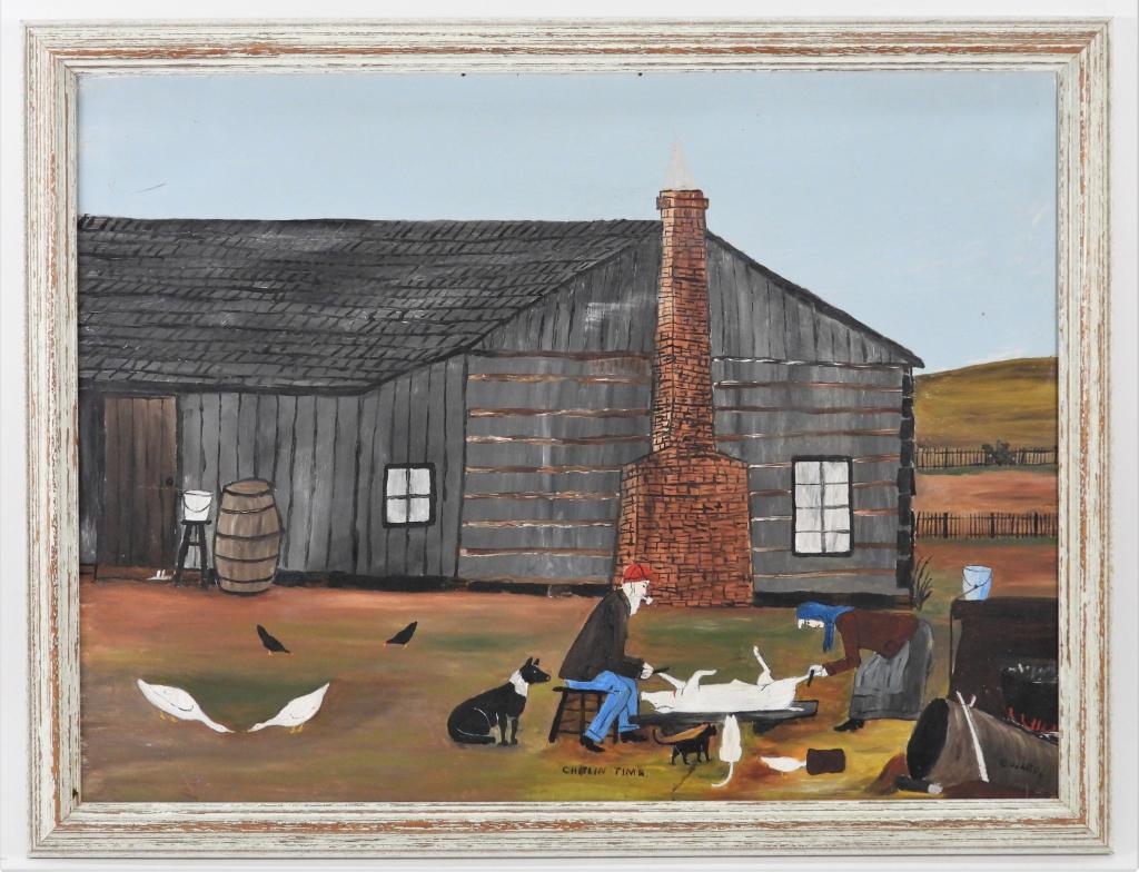 Essie Ward Folk Art Genre Painting (1 of 8)