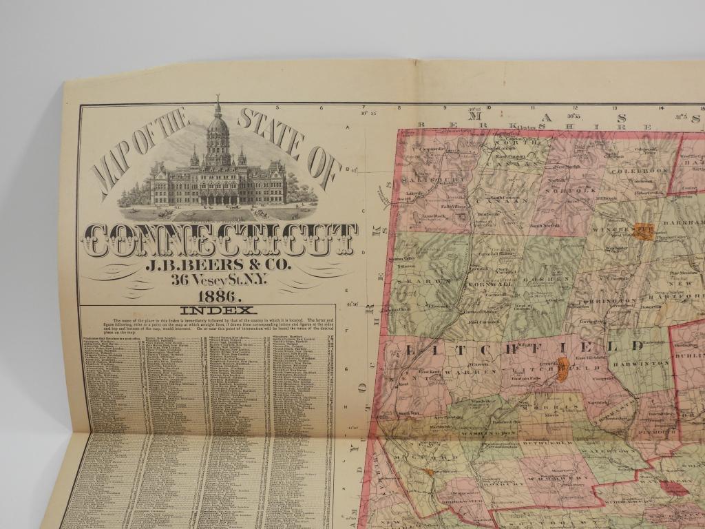 1886 J.B. Beers & Co. Map of Connecticut (1 of 12)