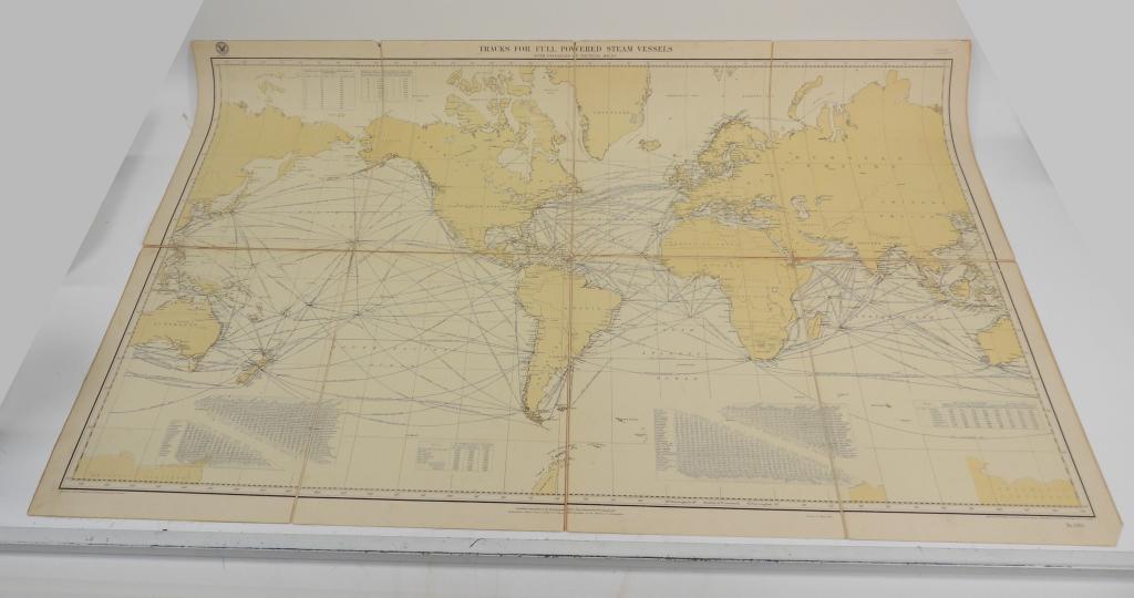 1891 Nautical Steamship Route Map (1 of 12)