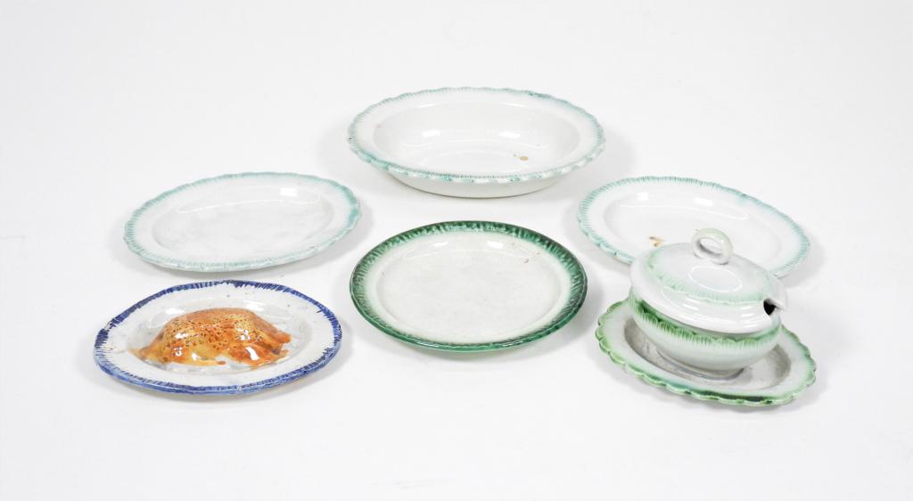 6PC Early Leeds Pottery Miniature Toy Creamware (1 of 7)