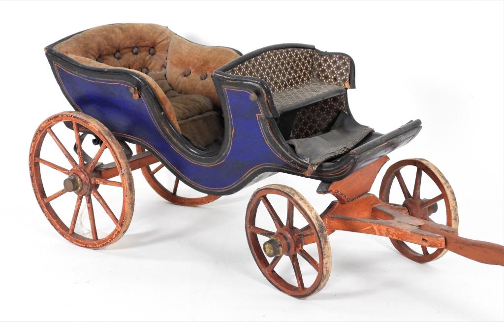 C.1875 American Victorian Fancy Toy Doll Carriage (1 of 13)