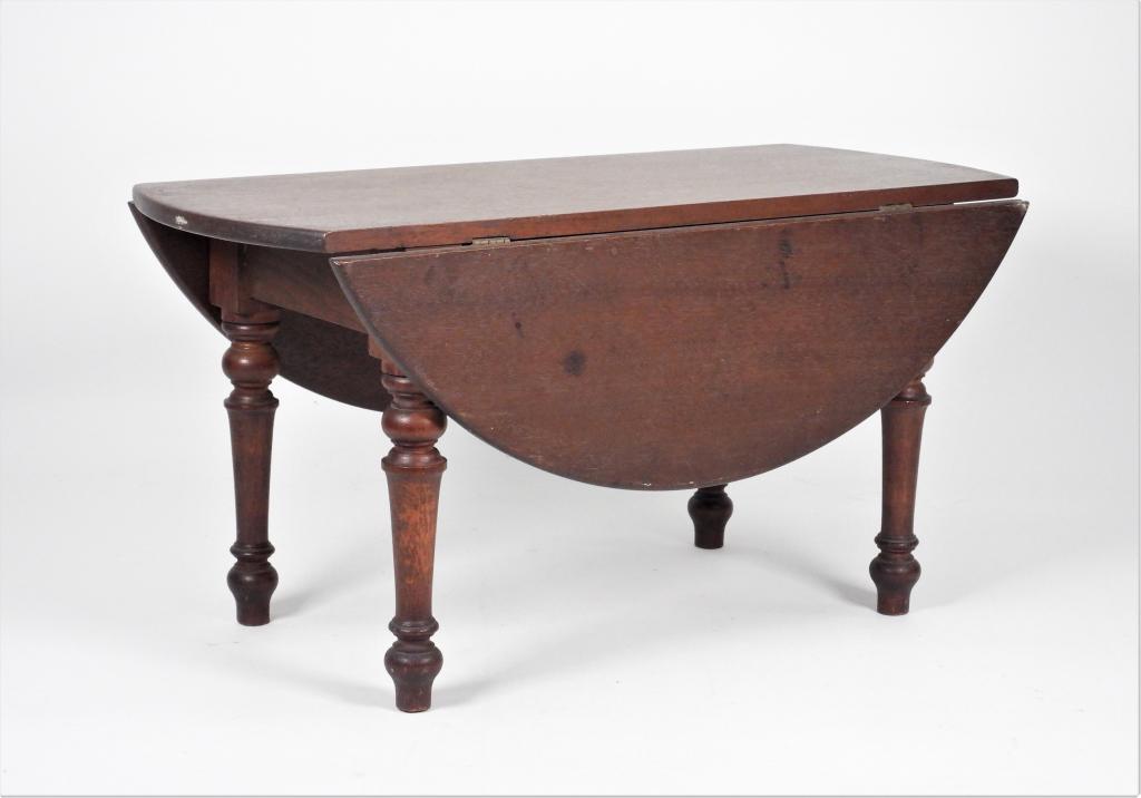 Quality Walnut Turned Leg Drop-Leaf Doll Toy Table (1 of 10)