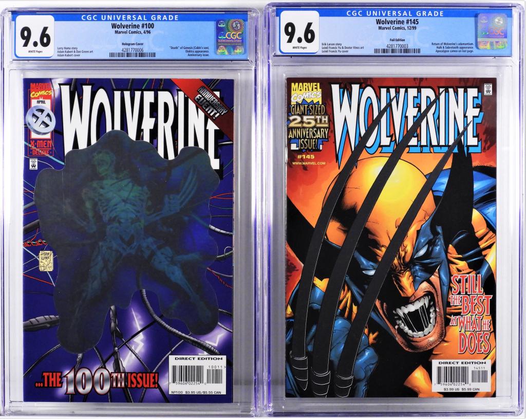 2PC Marvel Comics Wolverine #100 #143 CGC 9.6 (1 of 2)