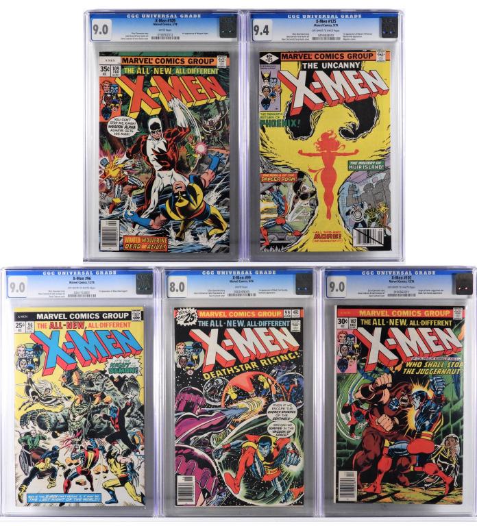5pc Marvel Comics Xmen Key Issue Cgc Group Auction