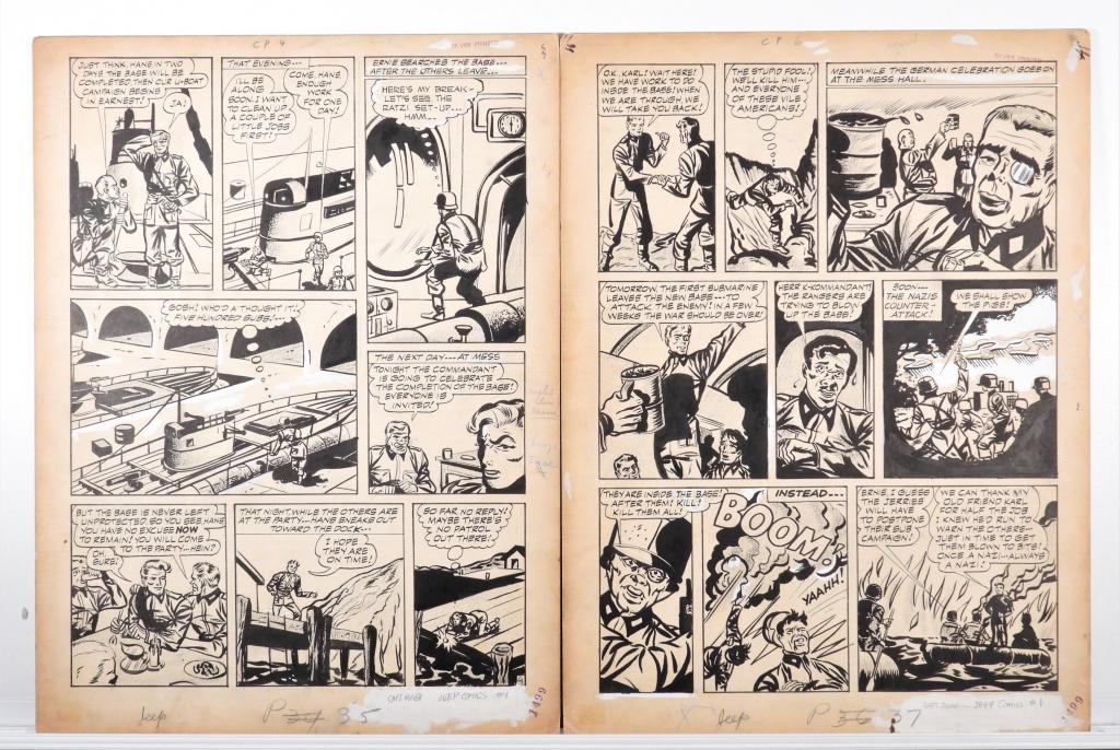 Gil Kane Jeep Comics #1 pg.35 37 Original Art (1 of 11)