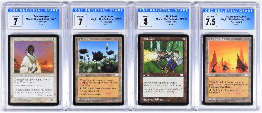 4PC 1997 MTG Weatherlight CGC Key Card Group (1 of 2)