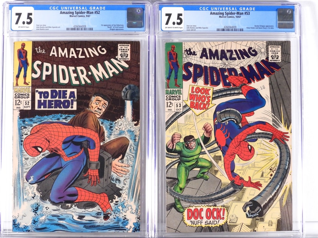 2PC Marvel Comics Amazing Spider-Man #52 #53 CGC (1 of 2)