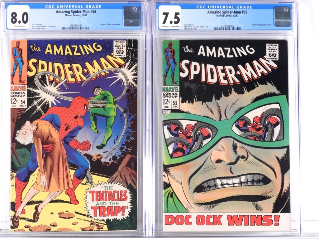 2PC Marvel Comics Amazing Spider-Man #54 #55 CGC (1 of 2)