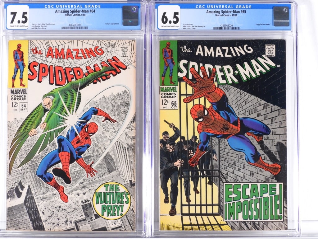 2PC Marvel Comics Amazing Spider-Man #64 #65 CGC (1 of 2)