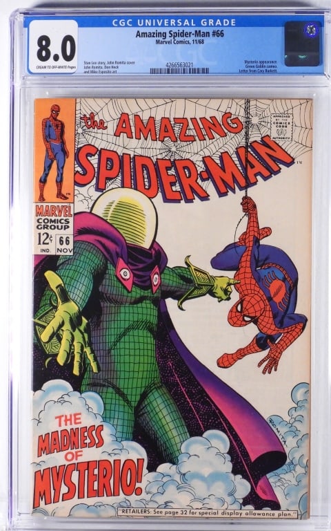 Marvel Comics Amazing Spider-Man #66 CGC 8.0 (1 of 2)