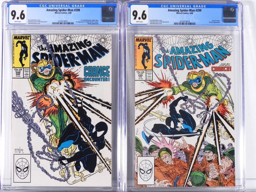 2PC Marvel Comics Amazing Spider-Man #298 #299 CGC (1 of 2)