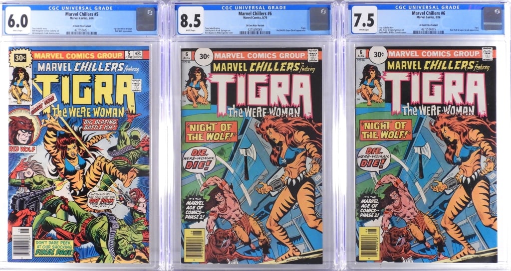 3PC Marvel Comics Marvel Chillers #5 #6 CGC 30Cent (1 of 2)