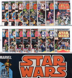 103PC Marvel Comics Star Wars #1-#106 & Annuals: United States,20th Century Group includes Marvel Comics Star Wars #1 (Whitman's 35 cent), #1 (reprint), #2 (x2), #3, #4 (x2), #5. #6 (x3, 1 reprint), #7 (x2), #8 (x2), #9 (x2), #10 (x2), #11-#15, #17-