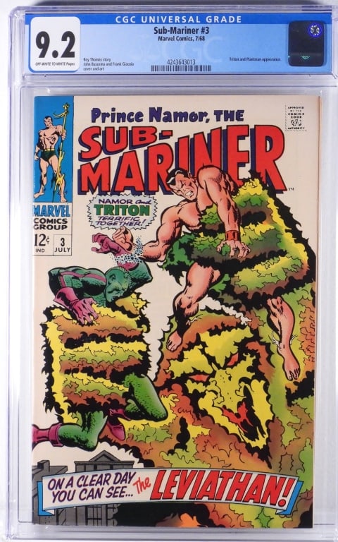 Marvel Comics Sub-Mariner #3 CGC 9.2 (1 of 2)