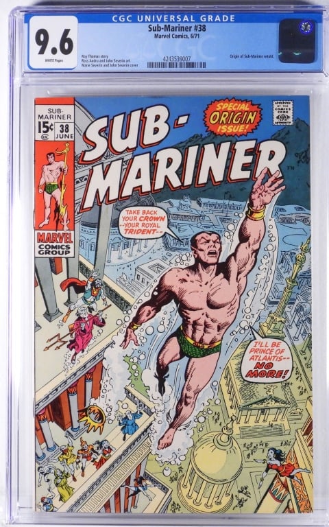 Marvel Comics Sub-Mariner #38 CGC 9.6 (1 of 2)