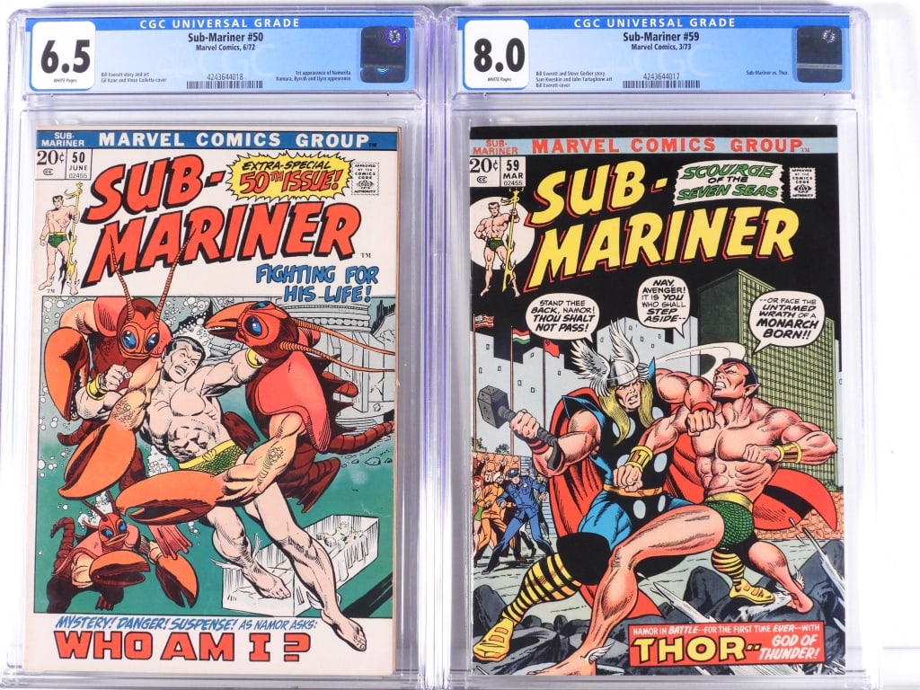 2PC Marvel Comics Sub-Mariner #50 #59 CGC Group (1 of 2)