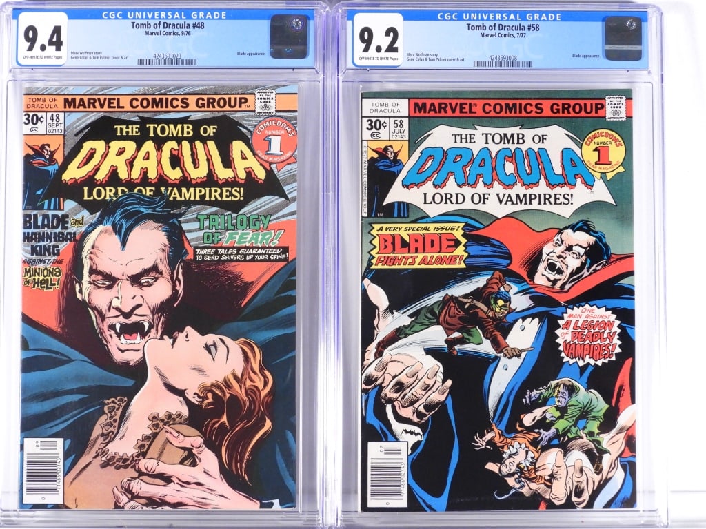 2PC Marvel Comics Tomb of Dracula #48 #58 CGC (1 of 2)