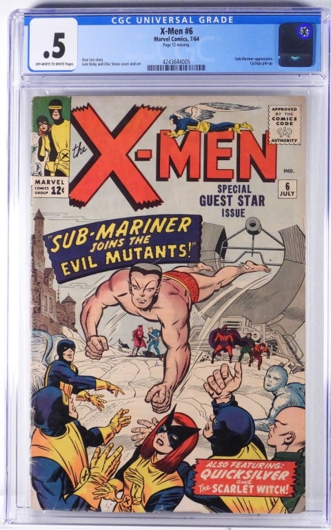 Marvel Comics X-Men #6 CGC 0.5 (1 of 2)