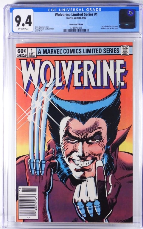 Marvel Comics Wolverine Limited #1 CGC 9.4 News. (1 of 2)