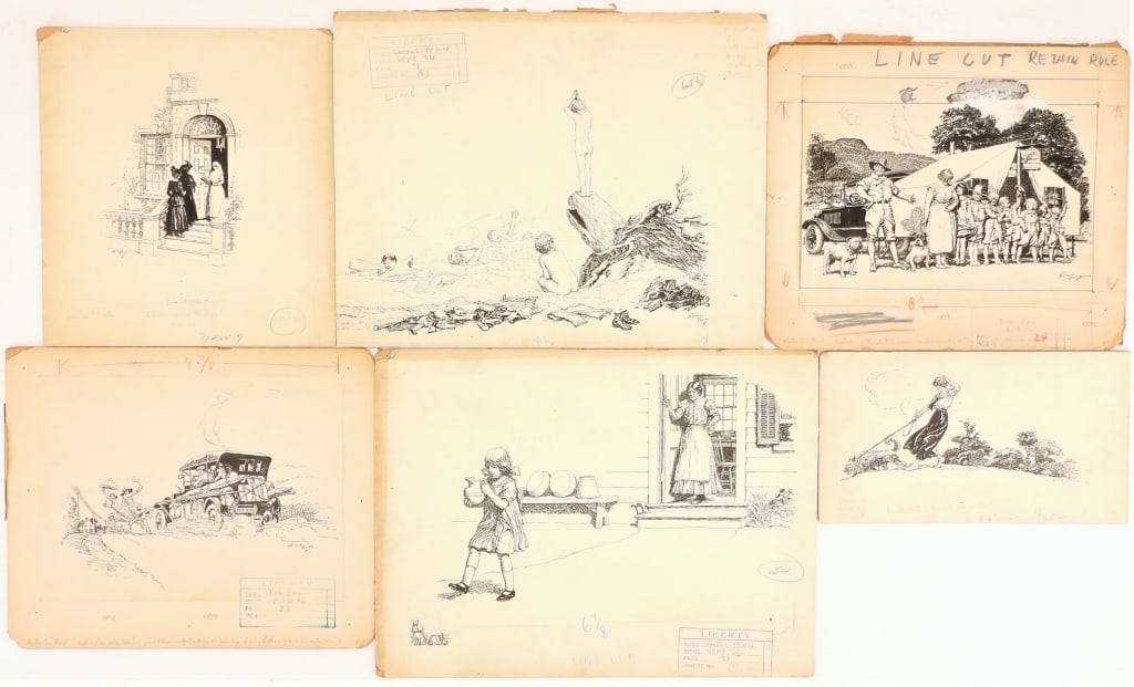 Group of Six Norman Price Illustrations (1 of 8)