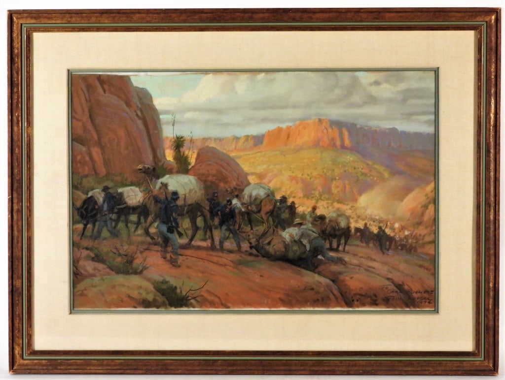 Tom Lovell Army Pack Train Pastel (1 of 5)